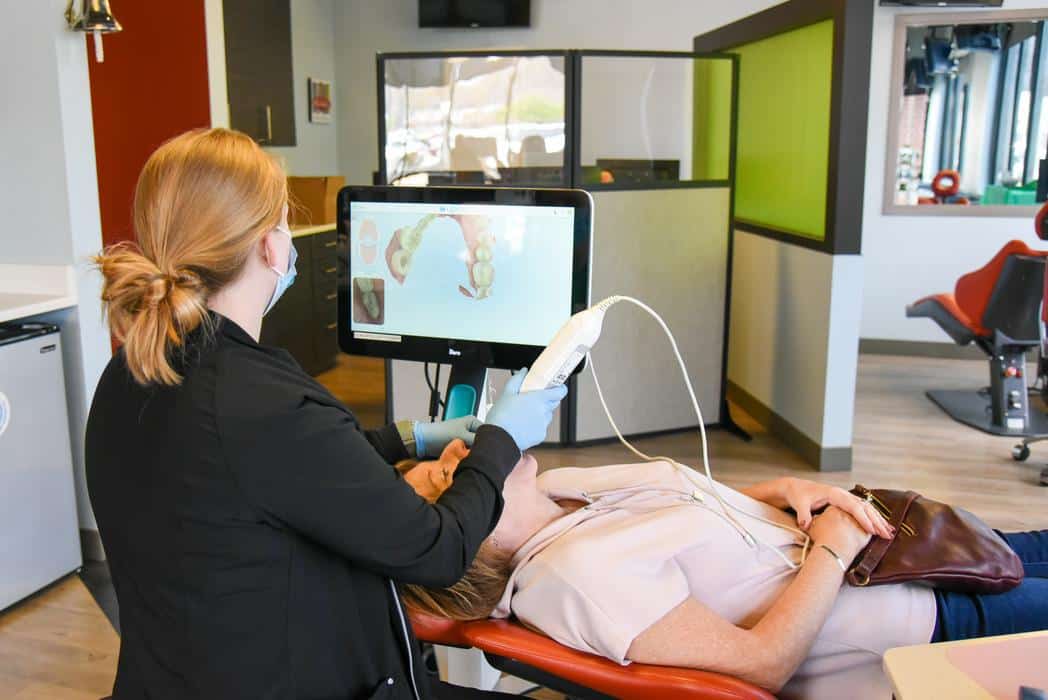Parks Office May 2023 – 15 orthodontic digital scan teeth patient Parks Orthodontics welcoming office
