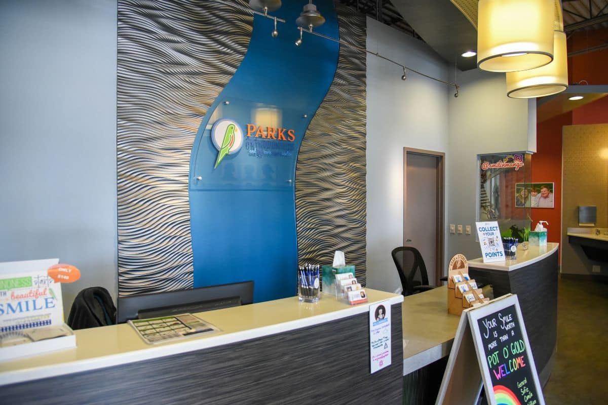 Parks Orthodontics Lobby and Front Desk near Poquoson, VA Front desk and lobby area at Parks Orthodontics near Poquoson, VA