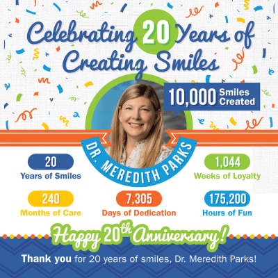 Dr. Meredith Parks celebrates twenty years of orthodontic care at Parks Orthodontics